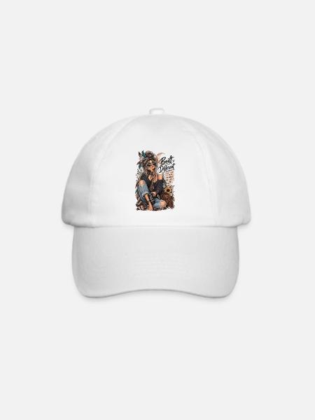 Boho-Kaffee-Träumer - Baseballkappe - Weiß/Weiß