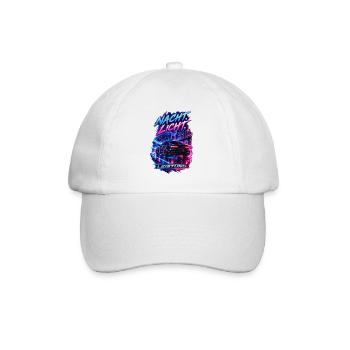 Nacht. Licht. Leistung. - Baseballkappe - Weiß/Weiß - Vorne