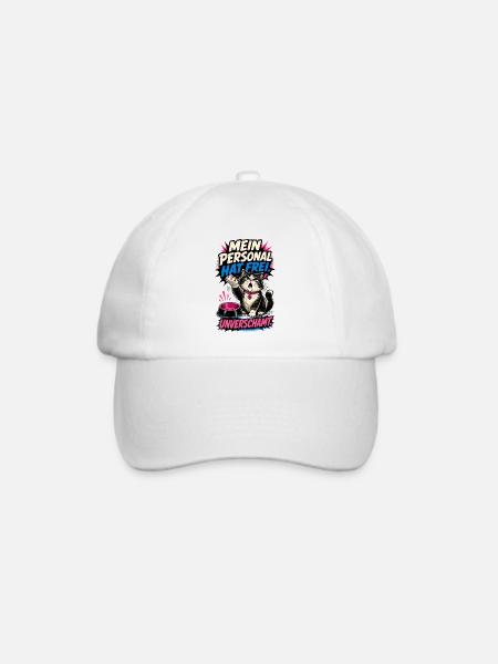 Mein Personal hat Fell - Baseballkappe - Weiß/Weiß