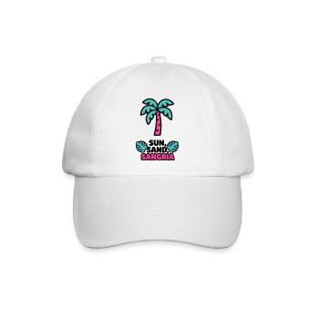 Sun Sand Sangria Logo - Baseballkappe - Weiß/Weiß - Vorne