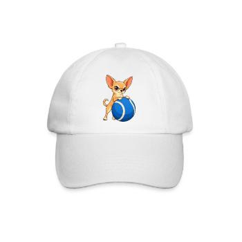 Chihuahua-Riesen-Tennisball - Baseballkappe - Weiß/Weiß - Vorne