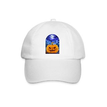 Halloween Pumpkin - Baseballkappe - Weiß/Weiß - Vorne