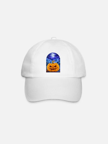 Halloween Pumpkin - Baseballkappe - Weiß/Weiß