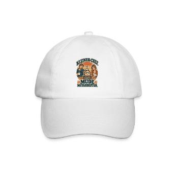 Kleiner Chef, müde Mitarbeiter | Lustiges Baby - Baseballkappe - Weiß/Weiß - Vorne