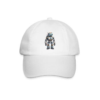 Roboter, humanoid - Baseballkappe - Weiß/Weiß - Vorne