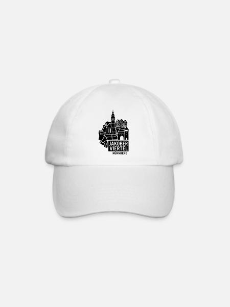 Jakober Viertel Jakobsviertel Nürnberg Silhouette - Baseballkappe - Weiß/Weiß