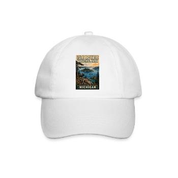 Erleben Sie den Isle Royale Nationalpark in Michigan - Baseballkappe - Weiß/Weiß - Vorne