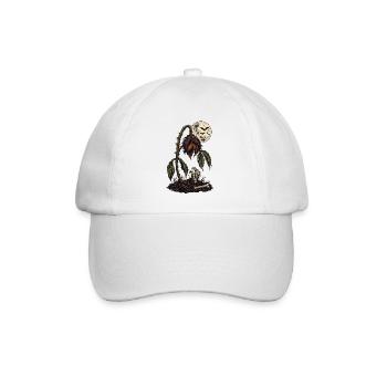 Blume des Todes durch den Mond - Baseballkappe - Weiß/Weiß - Vorne