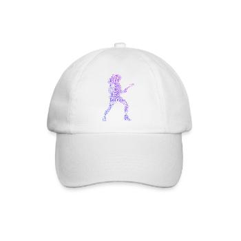 Geschenkidee für die Gitarristin mit Gitarrenspiel - Baseballkappe - Weiß/Weiß - Vorne