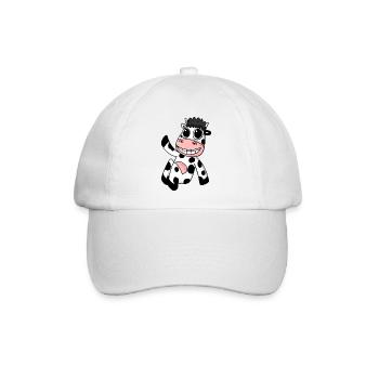 Kuh Motiv - Baseballkappe - Weiß/Weiß - Vorne