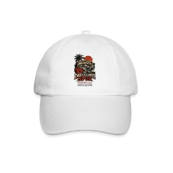 Dreizehnte Spur Hafen Retro - Baseballkappe - Weiß/Weiß - Vorne