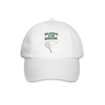 Mein Aufschlag ist eine Überraschung Tennis - Baseballkappe - Weiß/Weiß - Vorne