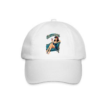 Rockabella Pin-Up: Life is wonderful Retro - Baseballkappe - Weiß/Weiß - Vorne