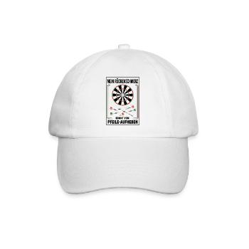 Mein Rückenschmerz kommt vom Pfeile aufheben Darts - Baseballkappe - Weiß/Weiß - Vorne