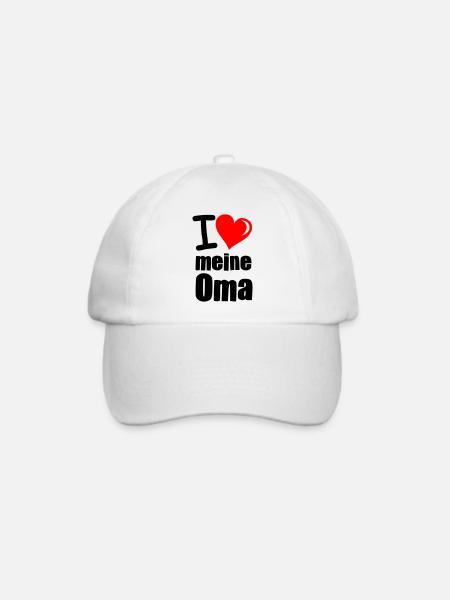 I Love meine Oma - Baseballkappe - Weiß/Weiß