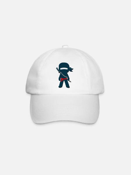 Ninja mit Schwert - Baseballkappe - Weiß/Weiß