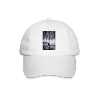 Leuchtende Lichtfall-Silhouette - Baseballkappe - Weiß/Weiß - Vorne