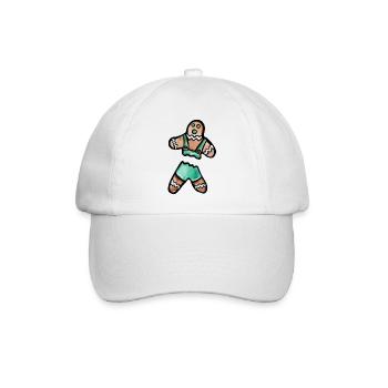 Lebkuchen-Bayerisches Outfit - Baseballkappe - Weiß/Weiß - Vorne