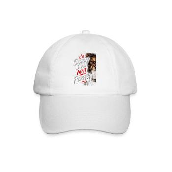 Nicht perfekte Tigerbürsten-Grafik - Baseballkappe - Weiß/Weiß - Vorne