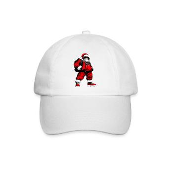 Weihnachtsmann Rapper Hip Hop - Baseballkappe - Weiß/Weiß - Vorne