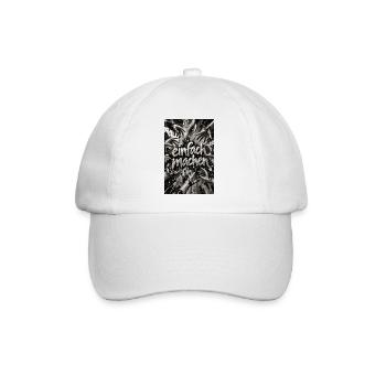 Einfach Machen – Handmotiv Kraft - Baseballkappe - Weiß/Weiß - Vorne