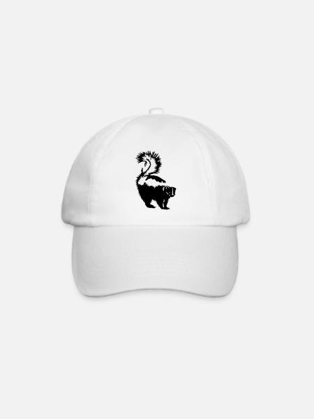 Stinktier - Baseballkappe - Weiß/Weiß