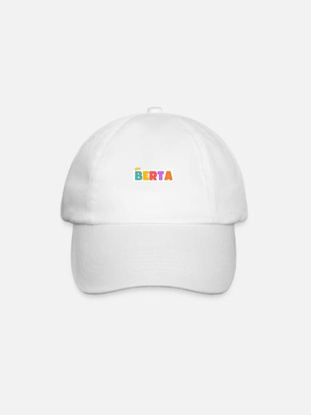Berta! Personalisierbar - Baseballkappe - Weiß/Weiß