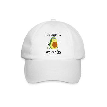 Zeit für avo-Cardio - Baseballkappe - Weiß/Weiß - Vorne