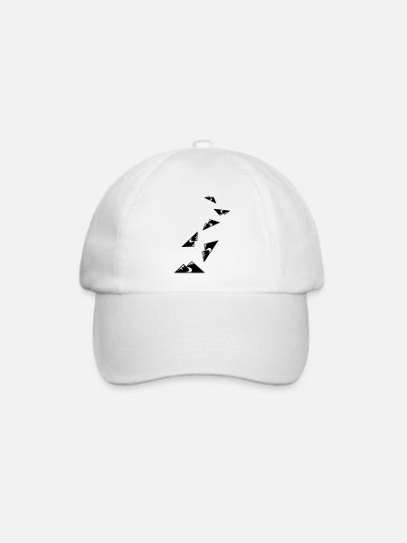 Berge Icon - Baseballkappe - Weiß/Weiß