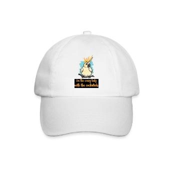 Nymphensittiche - Baseballkappe - Weiß/Weiß - Vorne