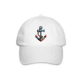 Anker Hafen - Baseballkappe - Weiß/Weiß - Vorne