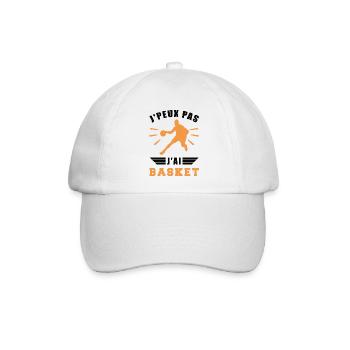 Ich kann nicht, ich habe Turnschuhe - Baseballkappe - Weiß/Weiß - Vorne