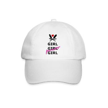 Girl Power - Baseballkappe - Weiß/Weiß - Vorne