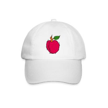 Pflaume Frucht Obst - Baseballkappe - Weiß/Weiß - Vorne