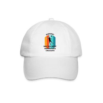 Badminton Federball Badmintonspieler Schokolade - Baseballkappe - Weiß/Weiß - Vorne