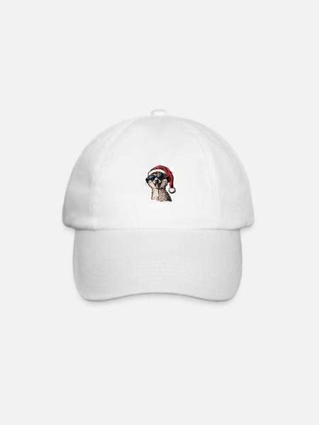 Erdmännchen Weihnachten Lustig - Baseballkappe - Weiß/Weiß