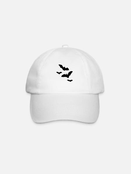 fledermaus1 - Baseballkappe - Weiß/Weiß