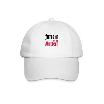 futtern wie bei muttern - Baseballkappe - Weiß/Weiß - Vorne