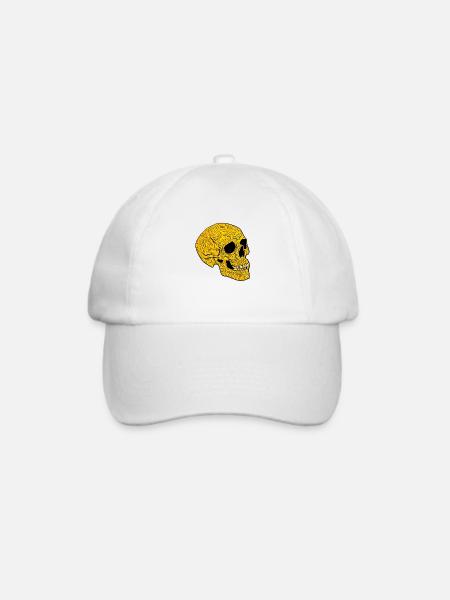 YellowSkull - Baseballkappe - Weiß/Weiß
