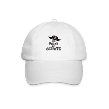 Ich Pirat Du Schatz - - Baseballkappe - Weiß/Weiß - Vorne