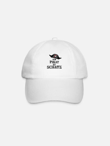 Ich Pirat Du Schatz - - Baseballkappe - Weiß/Weiß