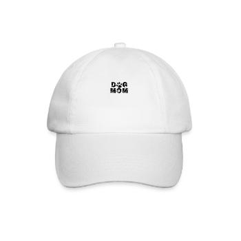 dog mom black - Baseballkappe - Weiß/Weiß - Vorne