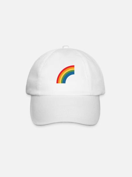 rainbow lbgt - Baseballkappe - Weiß/Weiß