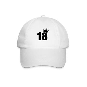 18_krone_f1 - Baseballkappe - Weiß/Weiß - Vorne