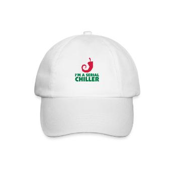 I'm a Serial Chiller - Baseballkappe - Weiß/Weiß - Vorne