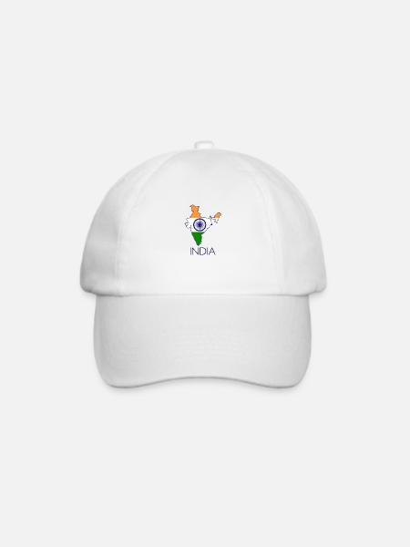 india - Baseballkappe - Weiß/Weiß
