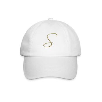 Letter S - Baseballkappe - Weiß/Weiß - Vorne