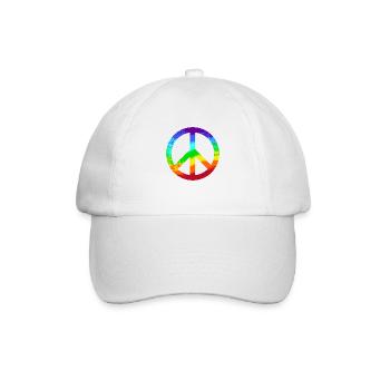 Peace-Zeichen Regenbogen Toleranz Frieden Graffiti - Baseballkappe - Weiß/Weiß - Vorne