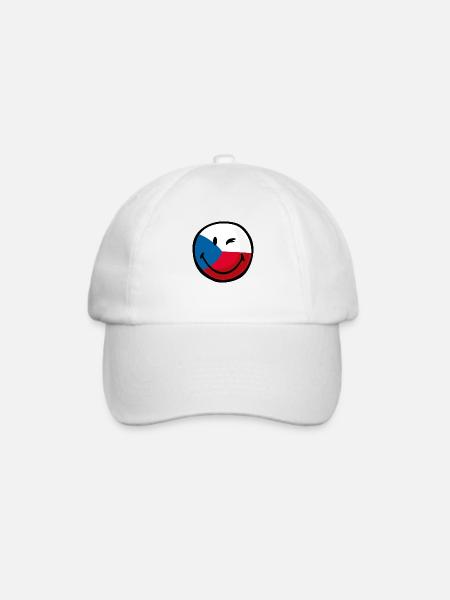 Smiley Czech Republic - Baseballkappe - Weiß/Weiß