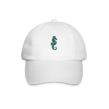 Seepferd - Baseballkappe - Weiß/Weiß - Vorne